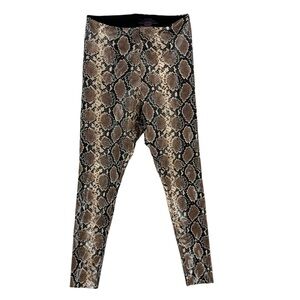 COMMANDO Faux Leather Leggings in Neon Snake